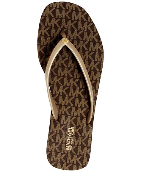 michael kors mk flip flops|michael kors jinx flip flops.